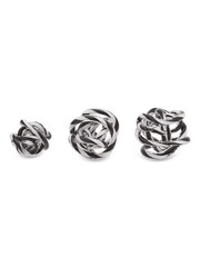 Fifty Five South Black White Set of Three Knotted Glass Ornamnets - Image 1 of 6