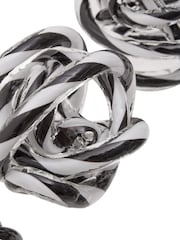 Fifty Five South Black White Set of Three Knotted Glass Ornamnets - Image 5 of 6