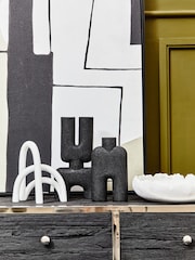 Interiors by Premier White Broc Arched Abstract Ornaments Sculpture - Image 1 of 6