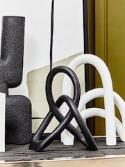 Interiors by Premier White Broc Arched Abstract Ornaments Sculpture - Image 2 of 6
