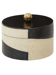 Fifty Five South Black White Ezra Large Trinket Box - Image 2 of 6
