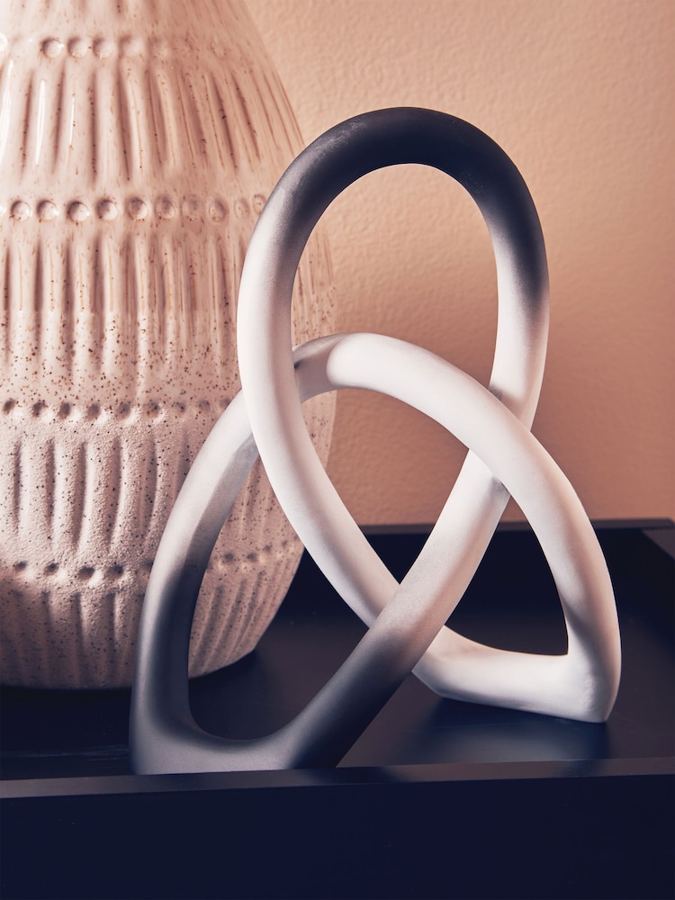 Interiors by Premier Black/White Broc Ombre Abstract Ornaments Sculpture - Image 1 of 6
