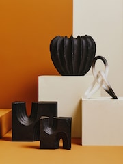 Interiors by Premier Black/White Broc Ombre Abstract Ornaments Sculpture - Image 3 of 6
