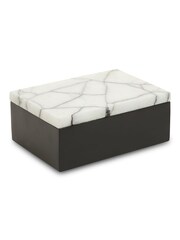 Fifty Five South Black White Marmara Small Trinket Box - Image 3 of 6