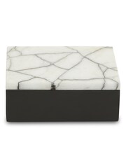 Fifty Five South Black White Marmara Small Trinket Box - Image 4 of 6