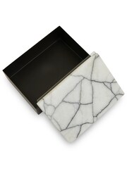 Fifty Five South Black White Marmara Small Trinket Box - Image 5 of 6
