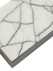 Fifty Five South Black White Marmara Small Trinket Box - Image 6 of 6