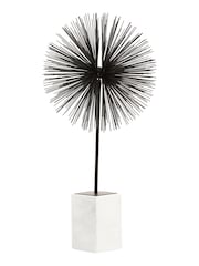 Fifty Five South Black/White Mirano Starburst Sculpture with Marble Ornaments Base - Image 2 of 4