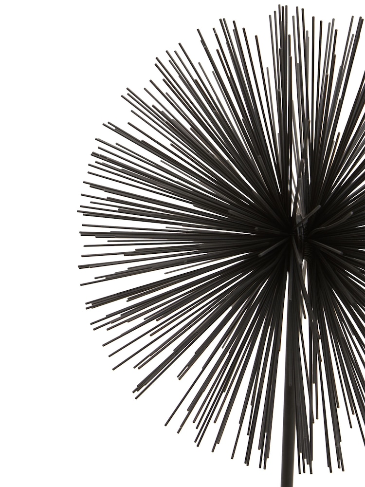 Fifty Five South Black/White Mirano Starburst Sculpture with Marble Ornaments Base - Image 3 of 4