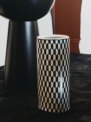 Fifty Five South Black White Marlo Ceramic Umbrella Stand - Image 2 of 5