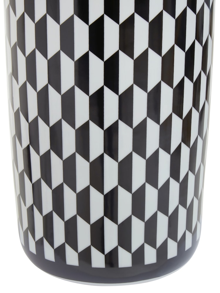 Fifty Five South Black White Marlo Ceramic Umbrella Stand - Image 5 of 5