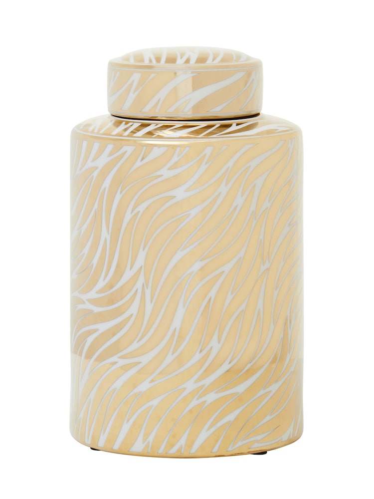 Fifty Five South White Gold Doria Ceramic Jar - Image 6 of 6