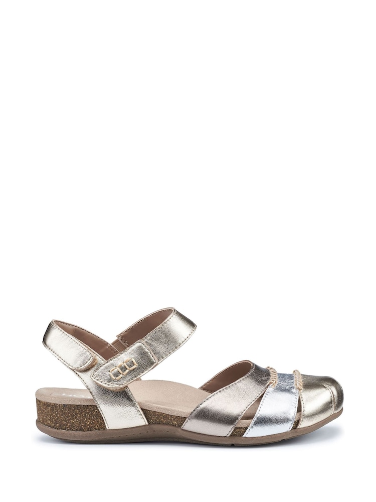 Hotter Natural Denali Touch-Fastening Regular Fit Sandals - Image 1 of 4
