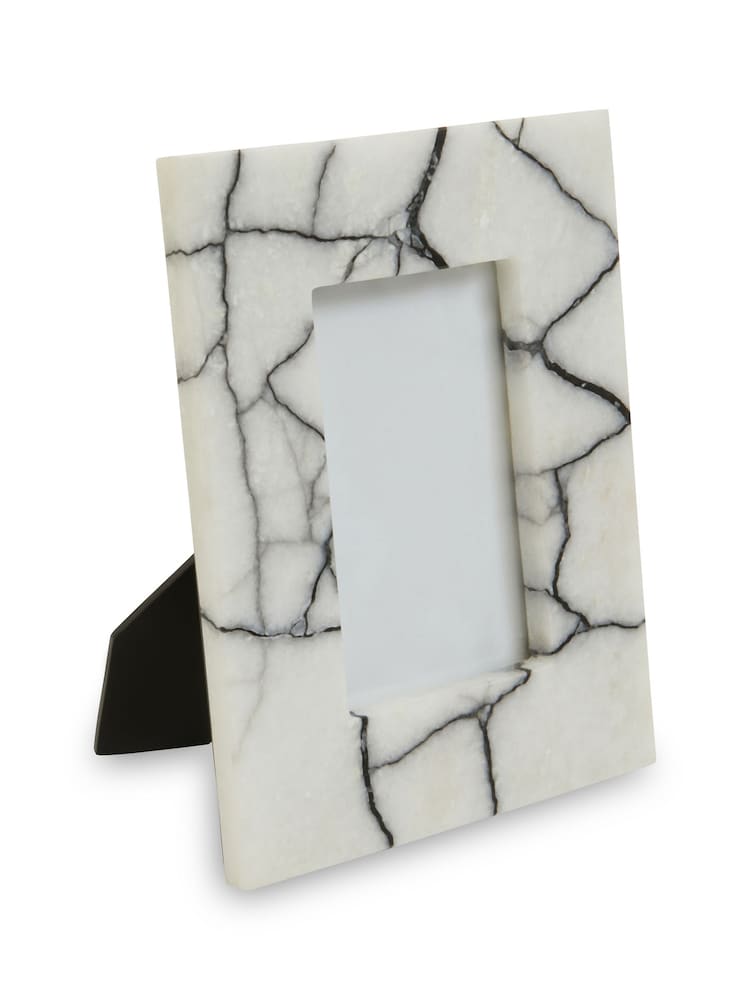 Fifty Five South Black White Marmara Marble Frame - Image 1 of 5