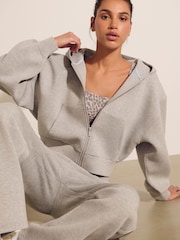 Gris antracita - Sudadera de neopreno con capucha y cremallera - Imagen 1 de 8