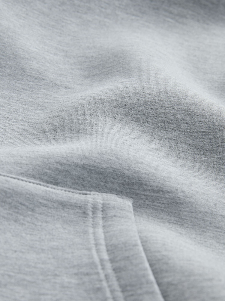 Charcoal Grey Scuba Zip Through Hoodie - Image 3 of 3