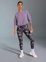 Purple Modal Blend Ruched Side Detail Sweatshirt - Image 3 of 9