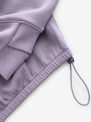 Purple Modal Blend Ruched Side Detail Sweatshirt - Image 9 of 9