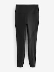 Black Mesh Power Active Sports Leggings - Image 6 of 8