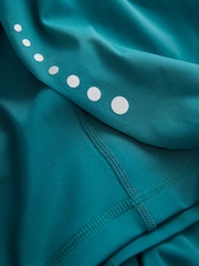 Dark Green Active Sports Jersey Layer Running Shorts with Pockets - Image 7 of 8