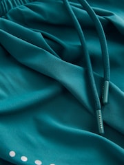 Dark Green Active Sports Jersey Layer Running Shorts with Pockets - Image 8 of 8