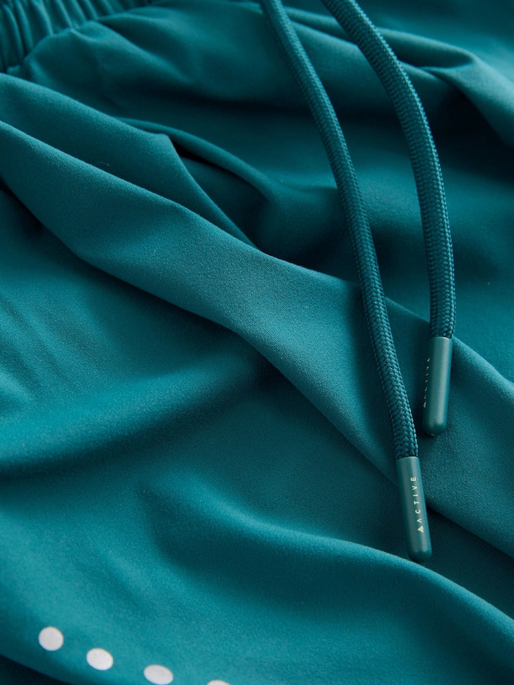 Dark Green Active Sports Jersey Layer Running Shorts with Pockets - Image 8 of 8