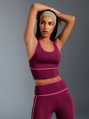 Burgundy Red Active Support Racer Back Vest Top - Image 3 of 5