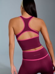 Burgundy Red Active Support Racer Back Vest Top - Image 4 of 5