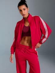 Red Retro Tracksuit Jacket with Contrast Piping - Image 1 of 10