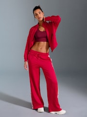 Red Retro Tracksuit Jacket with Contrast Piping - Image 3 of 10