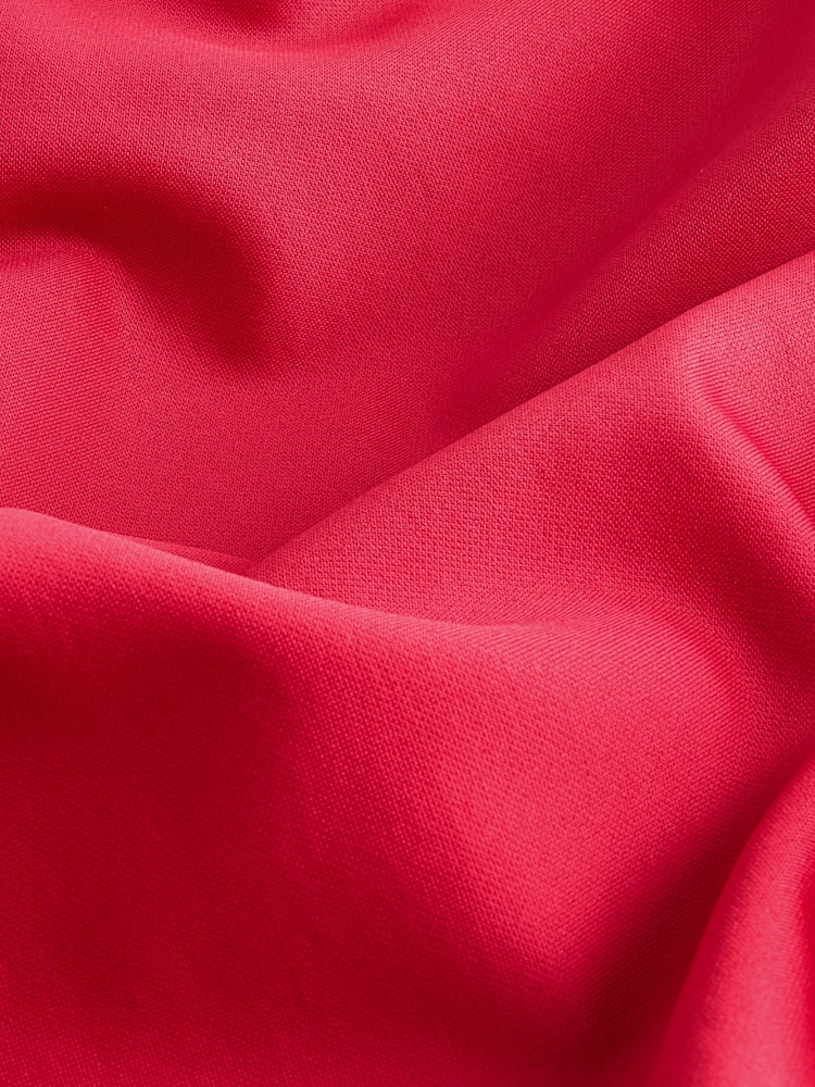 Red Retro Tracksuit Jacket with Contrast Piping - Image 8 of 10