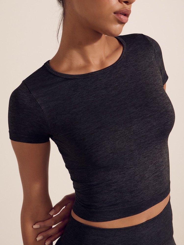 Antraciet - Naadloos actief T-shirt met korte mouwen - Image 5 of 8