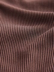 Brown Seamless Waffle Sports Leggings - Image 9 of 9