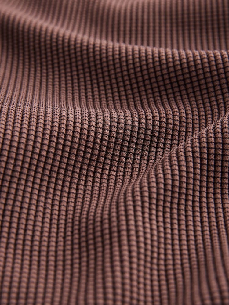 Brown Seamless Waffle Sports Leggings - Image 9 of 9