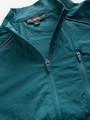 Dark Green Running Jacket with Reflective Piping - Image 8 of 9