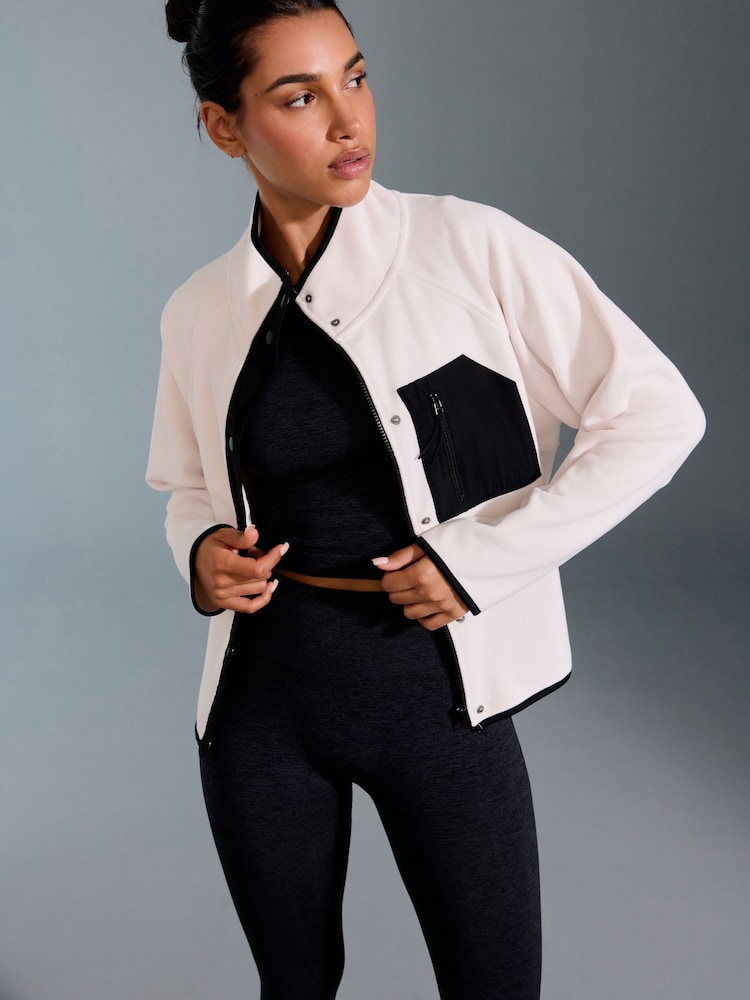 Ecru Active Supersoft Sports Fleece Jacket - Image 3 of 10