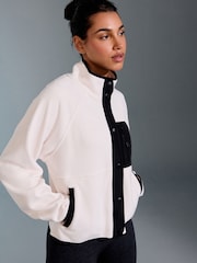 Ecru Active Supersoft Sports Fleece Jacket - Image 4 of 10