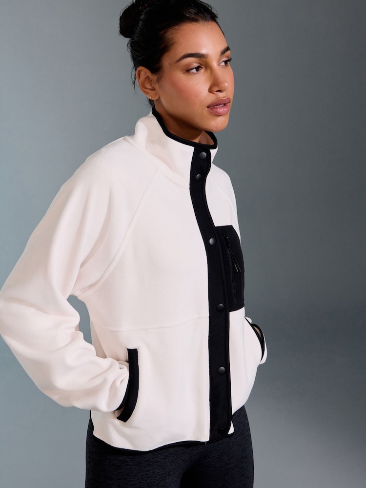 Ecru Active Supersoft Sports Fleece Jacket - Image 4 of 10