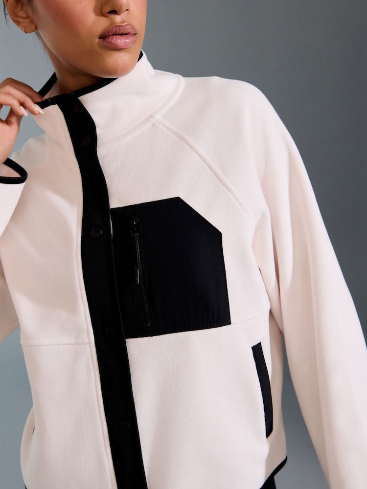 Ecru Active Supersoft Sports Fleece Jacket - Image 6 of 10