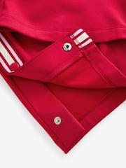 Red Retro Tracksuit Joggers with Contrast Piping - Image 7 of 8