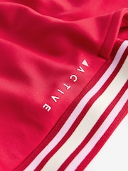 Red Retro Tracksuit Joggers with Contrast Piping - Image 8 of 8