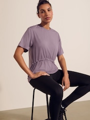 Purple - Cotton Touch Waisted T-Shirt - Image 1 of 8