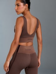 Chocolate Active Waffle Seamless Sports Bra - Image 3 of 9