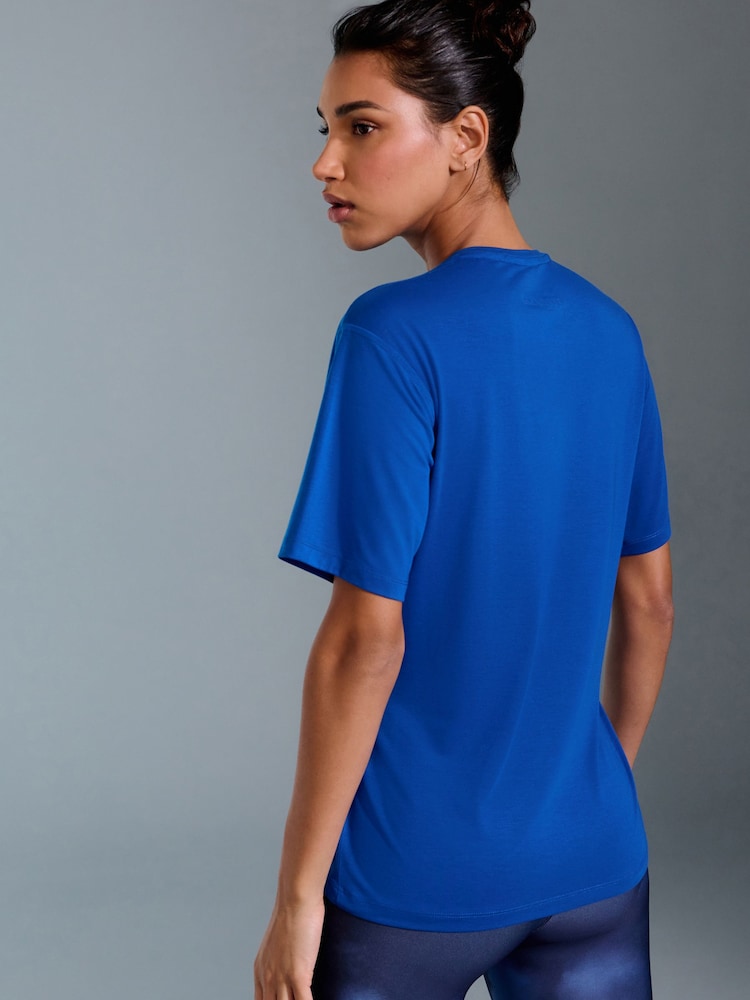 Cobalt Blue Cotton Touch Waisted T-Shirt - Image 3 of 7