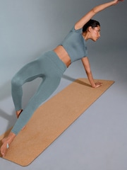 Teal Blue Balance Wrap Front Yoga Leggings - Image 1 of 8