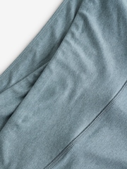 Teal Blue Balance Wrap Front Yoga Leggings - Image 8 of 8