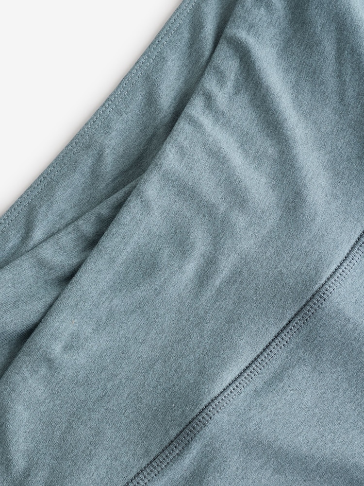 Teal Blue Balance Wrap Front Yoga Leggings - Image 8 of 8