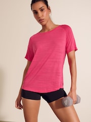 Bright Pink Crew Neck Lightweight Short Sleeve T-Shirt - Image 1 of 1