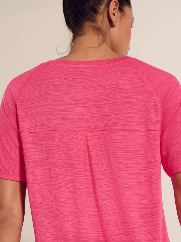 Bright Pink Crew Neck Lightweight Short Sleeve T-Shirt - Image 5 of 8