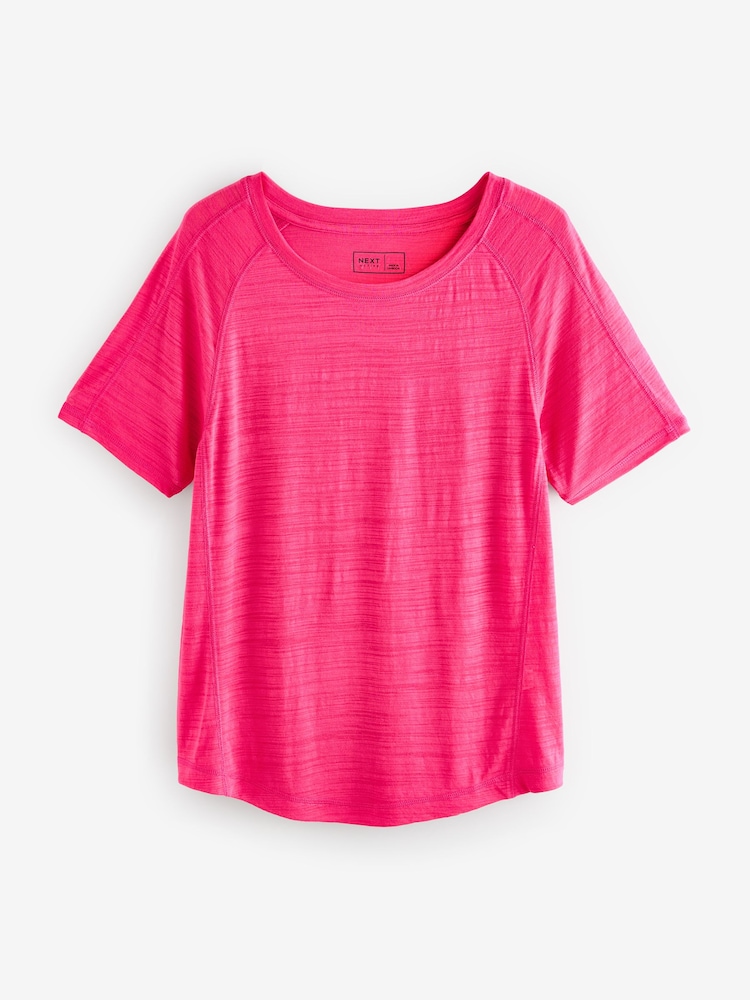 Bright Pink Crew Neck Lightweight Short Sleeve T-Shirt - Image 6 of 8